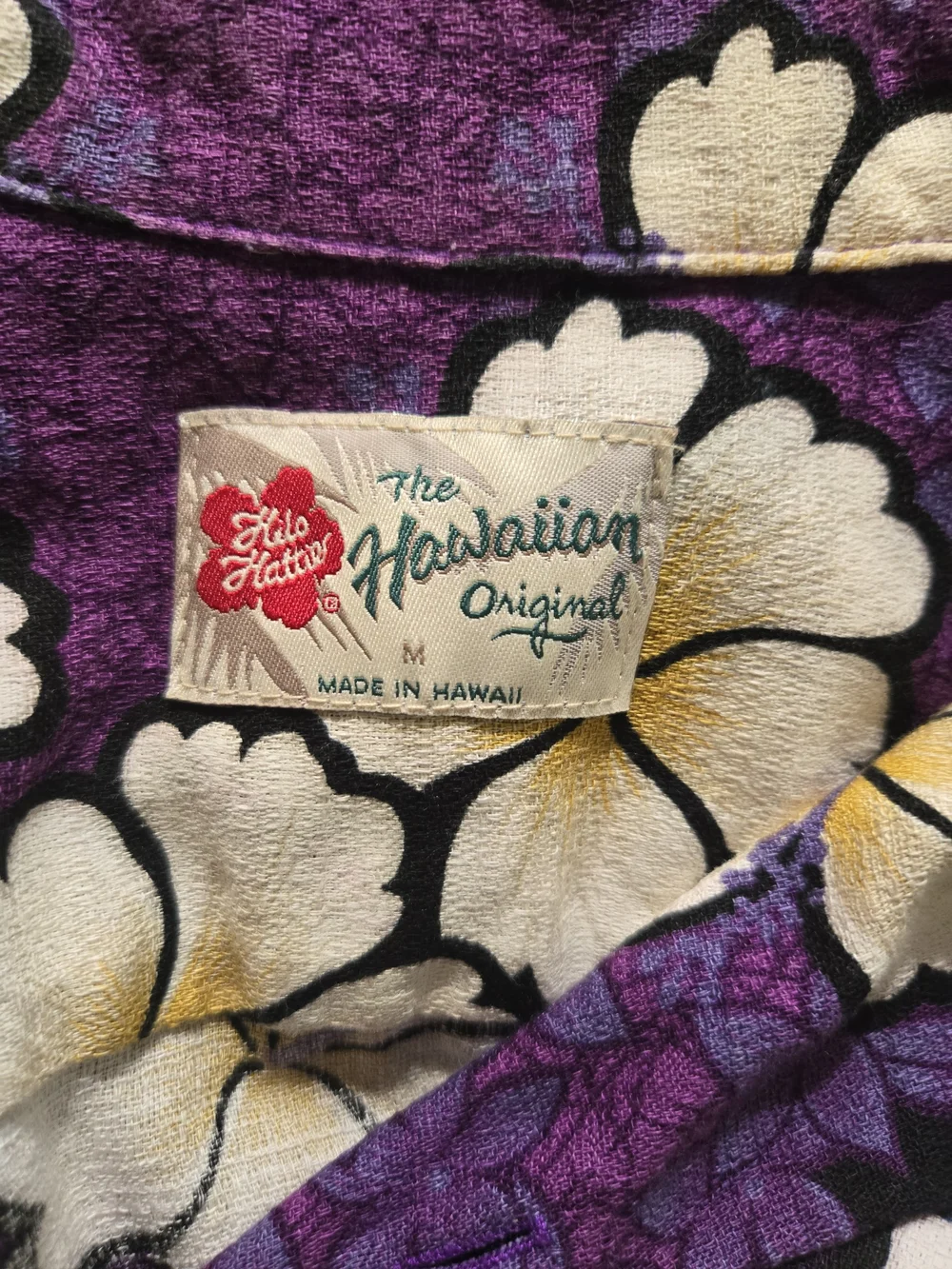 Hilo Hattie Blossoming Hibiscus Aloha Shirt Men’s Medium Purple Hawaiian NWOT